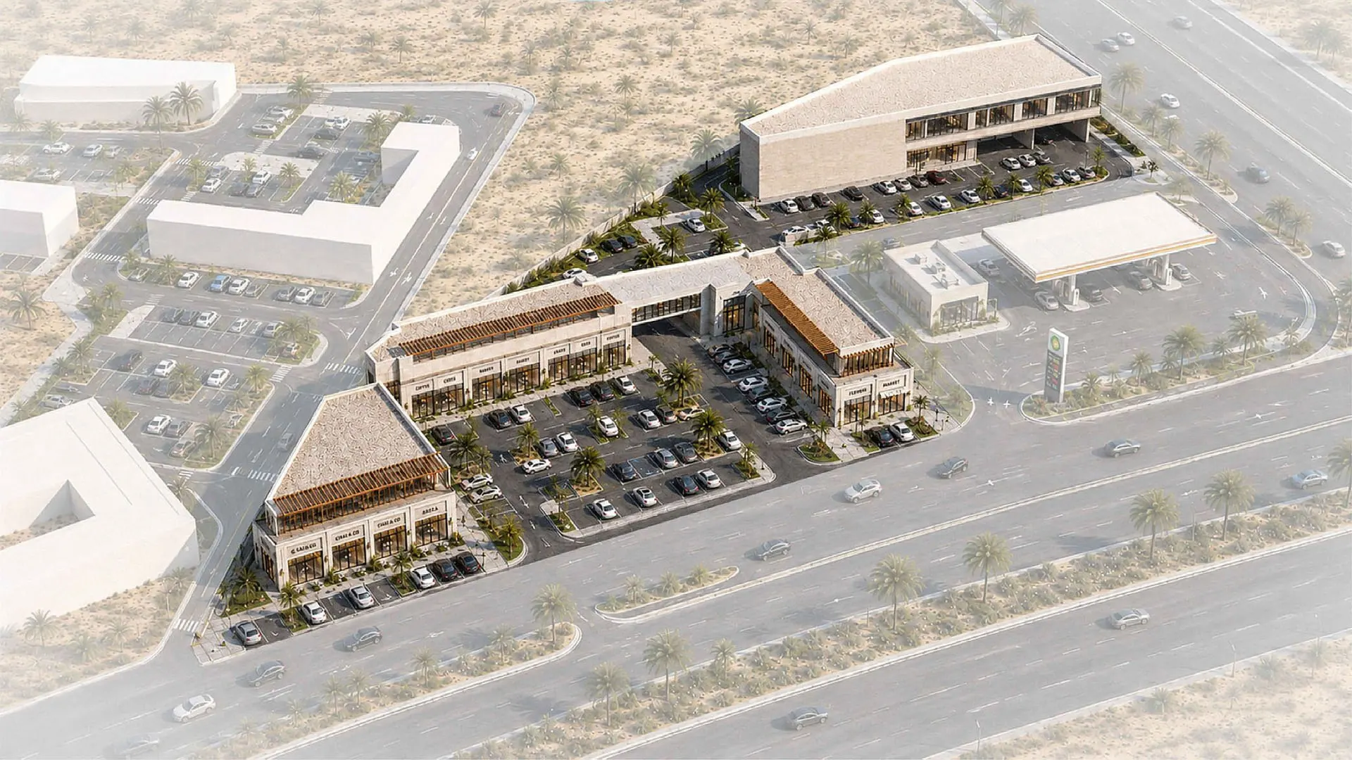 Al Mathnaa — the centre and its approach roads